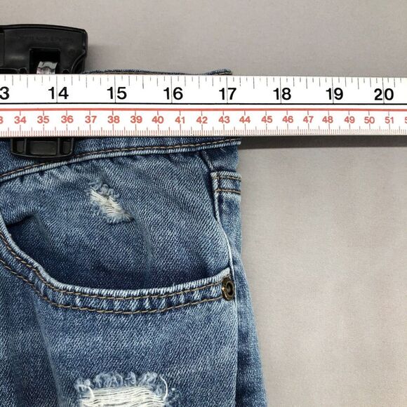 NY&C SOHO Distressed Curvy Boyfriend Stretch Denim Jeans Size 12 Women Stylish - Picture 9 of 12